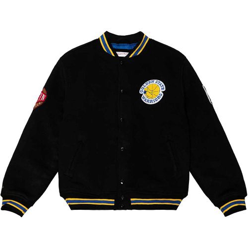 NBA GOLDEN STATE WARRIORS HARDWOOD CLASSICS WOOL VARSITY JACKET - Mitchell And Ness - Modalova