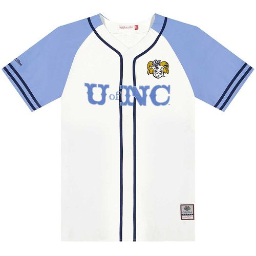 NCAA NORTH CAROLINA TARHEELS PRACTICE DAY BASEBALL JERSEY, bianco - Mitchell And Ness - Modalova