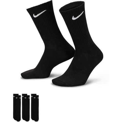 EVERYDAY LIGHTWEIGHT TRAINING CREW SOCKS (3 PAIRS), nero/bianco - Nike - Modalova