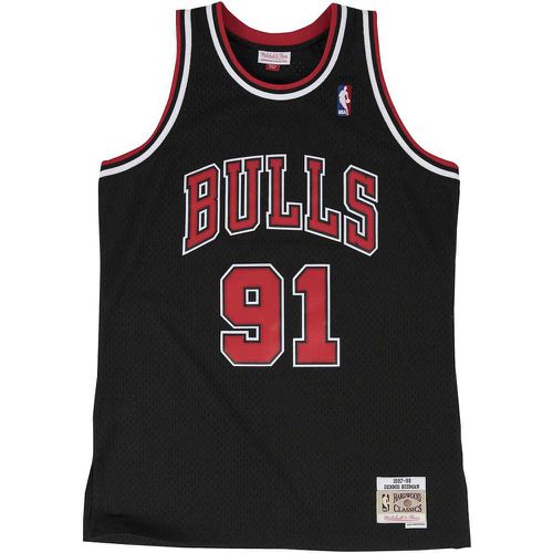 NBA CHICAGO BULLS 1997-98 SWINGMAN JERSEY DENNIS RODMAN, nero / nero - Mitchell And Ness - Modalova