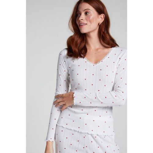 Pointelle Long-Sleeved Pyjama Top - Hunkemöller - Modalova