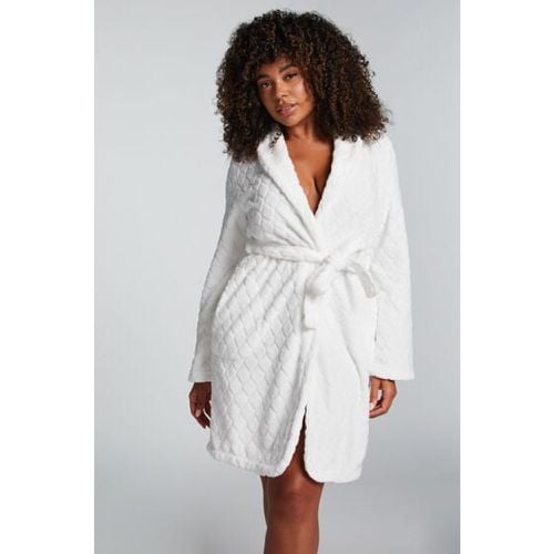 Short Fleece Ribbed Bathrobe - Hunkemöller - Modalova