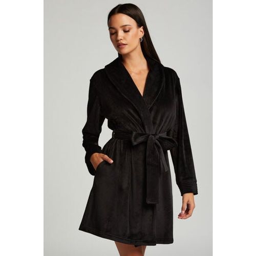 Hunkemöller Velours Bathrobe Black - Hunkemöller - Modalova