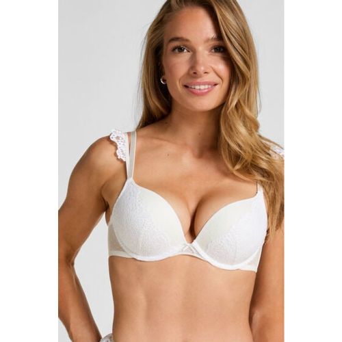 ¡Este cómodo sujetador maximizador es tu nuevo mejor amigo! Con divertidos detalles de tiras sobre los senos, combinados con copas con aros para un - 302550-100C - Modalova