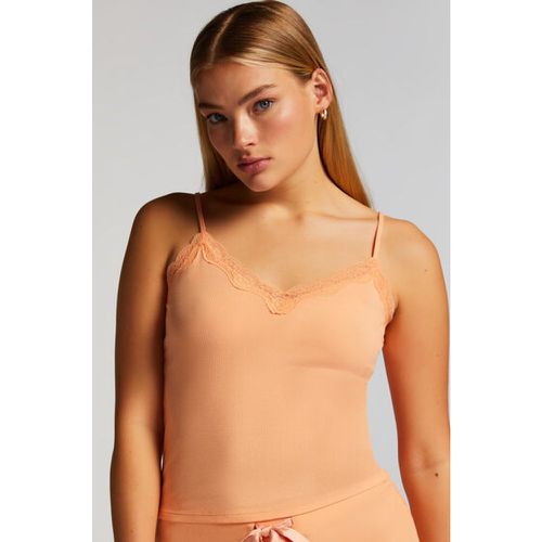 Hunkemöller Top Cami Rib Lace Rosa - Hunkemöller - Modalova