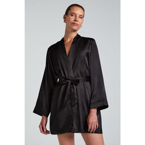 Hunkemöller Kimono Satin Negro - Hunkemöller - Modalova