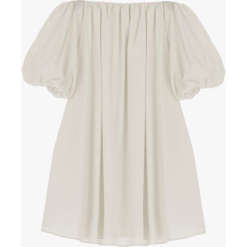 Mini abito in cotone con scollo elasticizzato alla Bardot - Imperial - Modalova