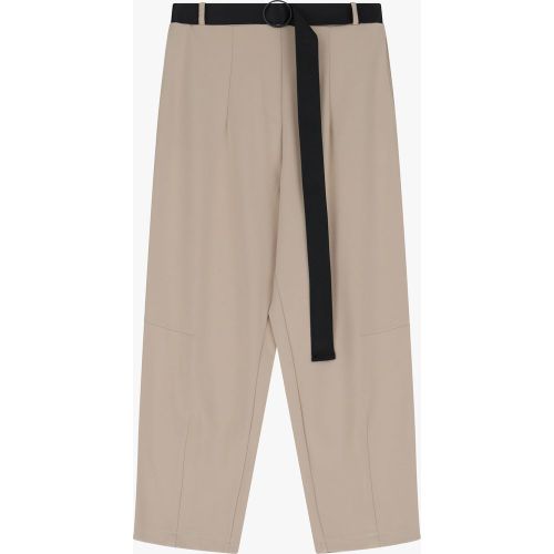 Pantaloni a vita alta cropped con cintura - Imperial - Modalova