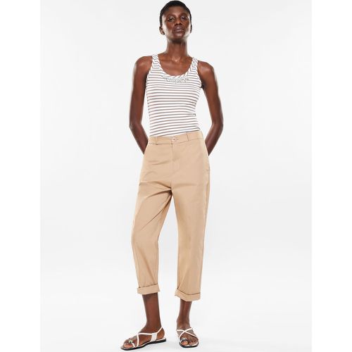 Pantaloni slim-fit cropped in puro cotone con piega stirata - Imperial - Modalova