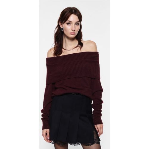 Maglione con scollo bardot a costine - Imperial - Modalova