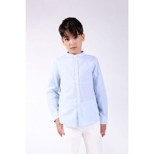 Camicia bambino monocolour con colletto alla coreana - Imperial - Modalova
