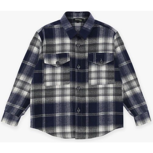 Camicia bambino tartan con tasche applicate - Imperial - Modalova