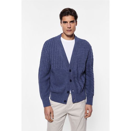 Cardigan con scollo a v e trecce asimmetriche - Imperial - Modalova