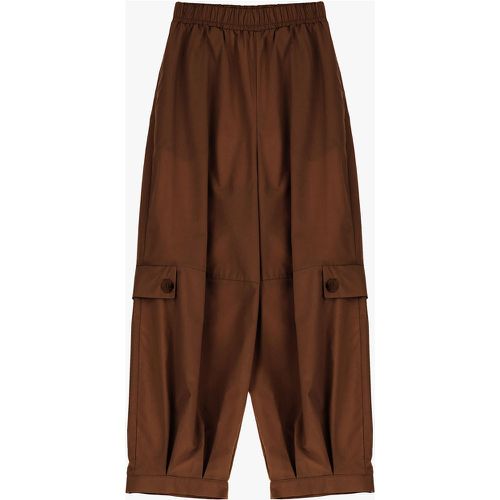 Pantaloni culotte in puro cotone con pattina e bottone - Imperial - Modalova