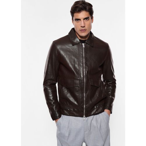 Giacca pelle con chiusura zip - Imperial - Modalova