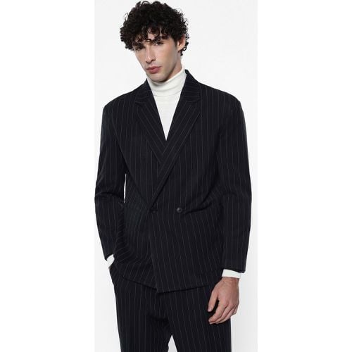 Blazer slim-fit gessato a doppiopetto - Imperial - Modalova