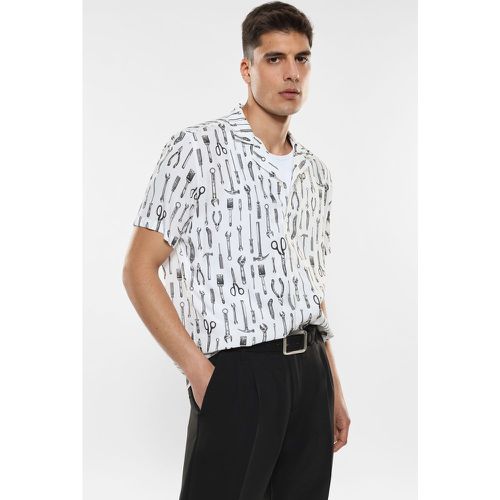 Camicia fantasia stampata in puro cotone con rever classici - Imperial - Modalova