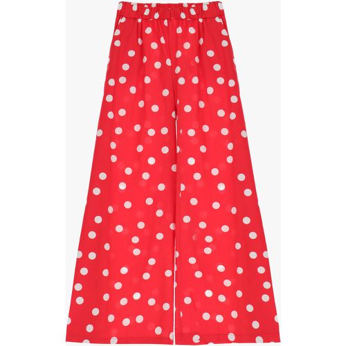 Pantaloni a palazzo fantasia a pois con pinces - Imperial - Modalova