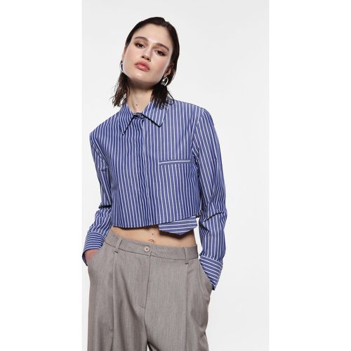 Camicia righe cropped a maniche lunghe - Imperial - Modalova