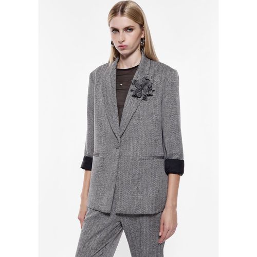 Blazer con fiore e maniche a 3/4 - Imperial - Modalova