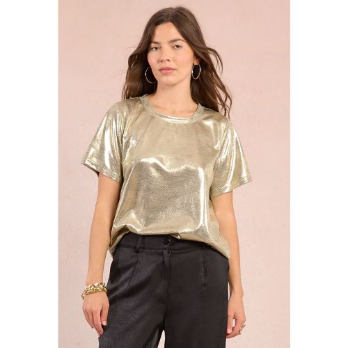 T-shirt crop irisé - MOLLY BRACKEN - Modalova