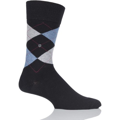 Pair / Denim / Grey King Argyle Cotton Socks Men's 11-14 Mens - Burlington - Modalova