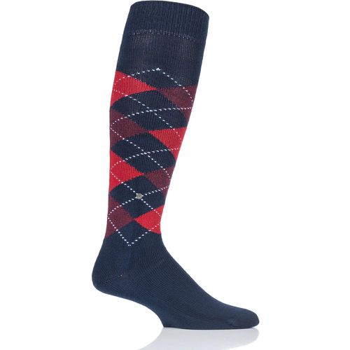 Pair Navy / Red Preston Soft Acrylic Knee High Socks Men's 6.5-11 Mens - Burlington - Modalova