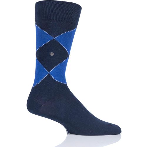 Pair Navy Organic Cotton Argyle Socks Men's 6.5-11 Mens - Burlington - Modalova