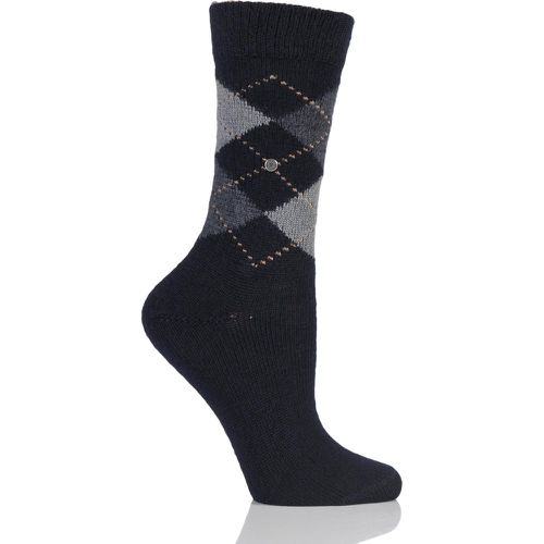 Pair / Grey / Dark Grey Whitby Extra Soft Argyle Socks Ladies 3.5-7 Ladies - Burlington - Modalova