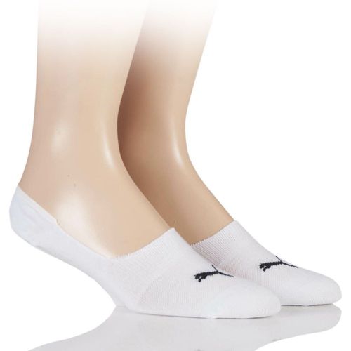Pair White Footies Trainer Socks with Silicone Heel Grip Unisex 2.5-5 Unisex - Puma - Modalova