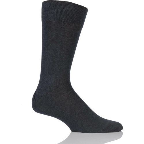 Pair Anthracite Melange Sensitive London Cotton Left and Right Socks With Comfort Cuff Men's 11.5-14 Mens - Falke - Modalova