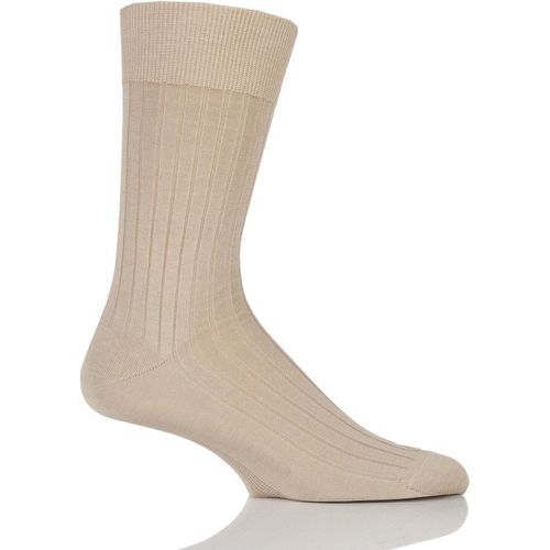 Pair Sand Milano Rib 97% Fil d'Ecosse Cotton Socks Men's 10-11 Mens - Falke - Modalova