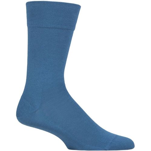 Mens 1 Pair Falke Sensitive London Cotton Left and Right Socks With Comfort Cuff Nautical 5.5-8 Mens - SockShop - Modalova