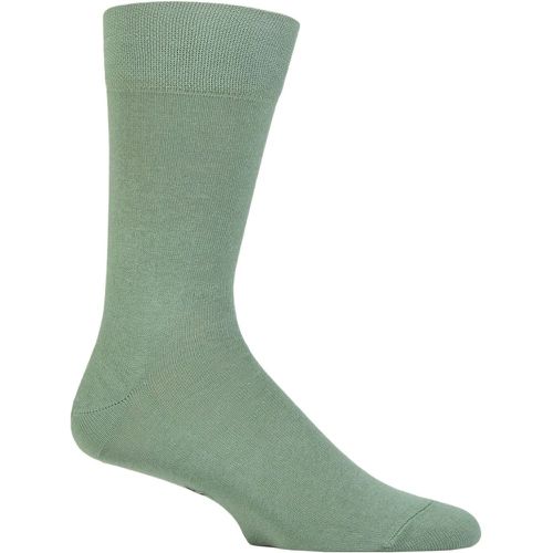 Mens 1 Pair Sensitive London Cotton Left and Right Socks With Comfort Cuff Sage 5.5-8 Mens - Falke - Modalova