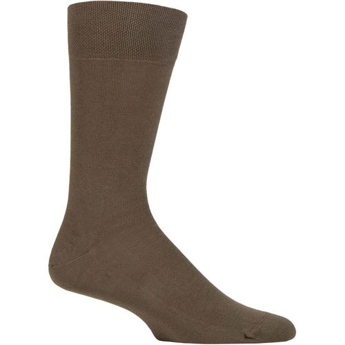 Mens 1 Pair Sensitive London Cotton Left and Right Socks With Comfort Cuff Khaki 5.5-8 Mens - Falke - Modalova