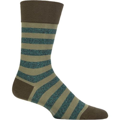 Mens 1 Pair Sensitive London Striped Cotton Socks Military 5.5-8 Mens - Falke - Modalova