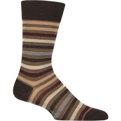 Mens 1 Pair Tinted Stripe Wool Socks 5.5-8 Mens - Falke - Modalova