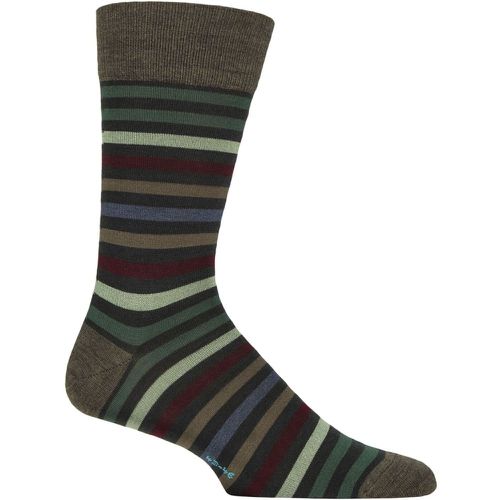 Mens 1 Pair Falke Tinted Stripe Wool Socks Wald 11.5-14.5 Mens - SockShop - Modalova