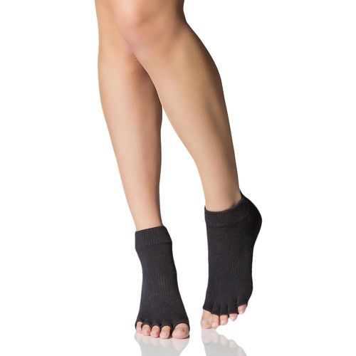 Pair Half Toe Organic Cotton Ankle Yoga Socks In Unisex 9-10.5 Unisex - ToeSox - Modalova
