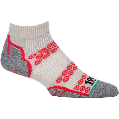 Mens and Ladies 1 Pair Lite Anklet Double Layer Socks Silver / Red 6-8.5 Mens - 1000 Mile - Modalova