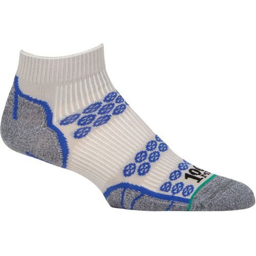Mens and Ladies 1 Pair Lite Anklet Double Layer Socks Silver Royal / Blue 6-8.5 Mens - 1000 Mile - Modalova