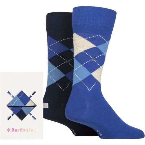 Mens 2 Pair Argyle Gift Boxed Cotton Socks 6.5-11 Mens - Burlington - Modalova