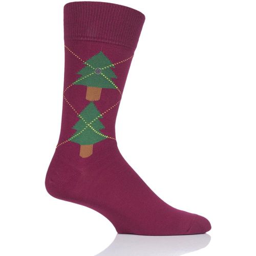 Pair Christmas Tree Argyle Cotton Socks Men's 6.5-11 Mens - Burlington - Modalova
