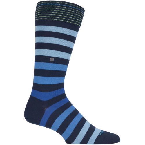 Pair Marine Blackpool Multi Striped Cotton Socks Men's 6.5-11 Mens - Burlington - Modalova