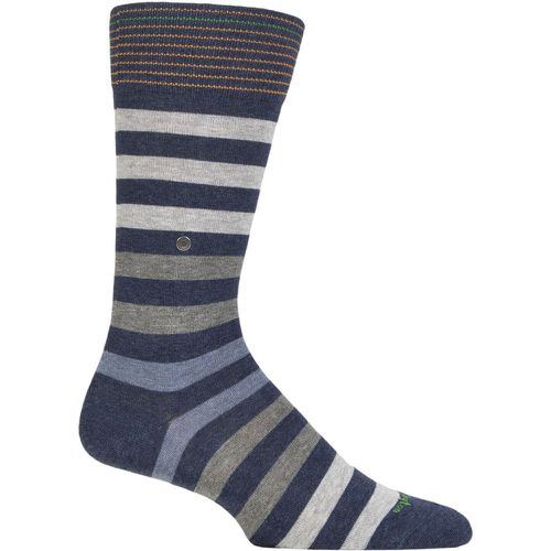 Mens 1 Pair Blackpool Multi Striped Cotton Socks 6.5-11 Mens - Burlington - Modalova