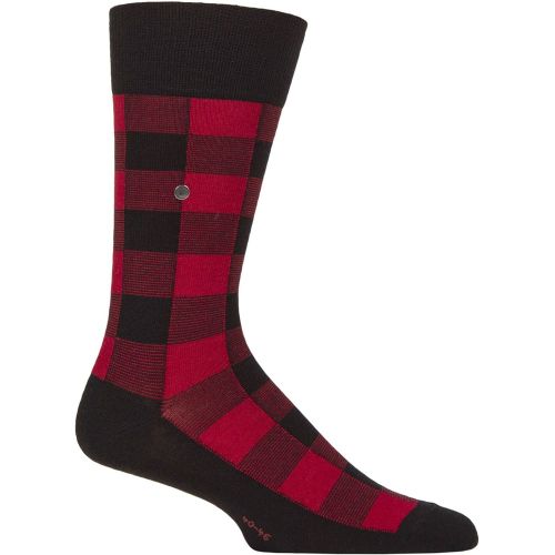 Mens 1 Pair We Care Buffalo Check Virgin Wool Socks 6.5-11 Mens - Burlington - Modalova