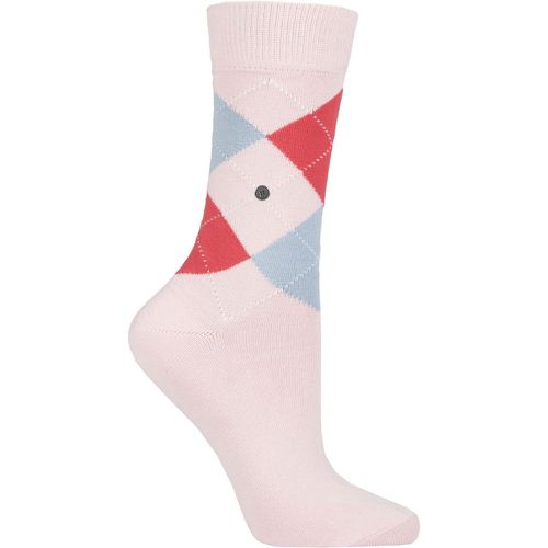 Women's 1 Pair Queen Argyle Cotton Socks Orchid 3.5-7 Ladies - Burlington - Modalova