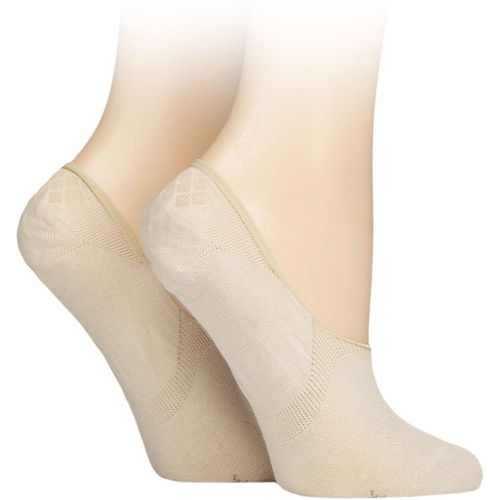 Ladies 2 Pair Burlington Everyday Anti-Slip Heel Invisible Shoe Liners Beige 39-40 - SockShop - Modalova