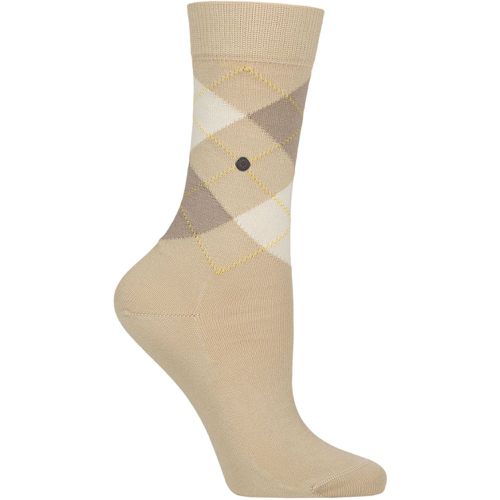 Women's 1 Pair Burlington Covent Garden Cotton Argyle Socks Gravel 3.5-7 Women's - SockShop - Modalova