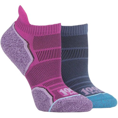 Mens and Women's 2 Pair Run Anklet Socks Hot 3-5.5 Ladies - 1000 Mile - Modalova